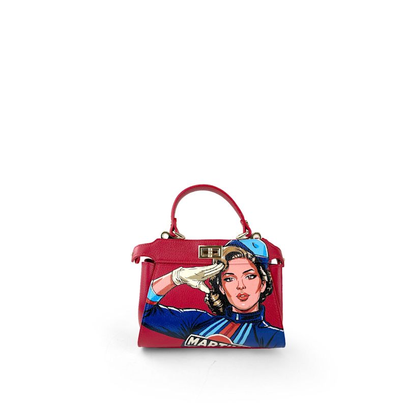Agnes Small Hand-Painted Leather Top Handle Bag – Martini Girl | Maison ...