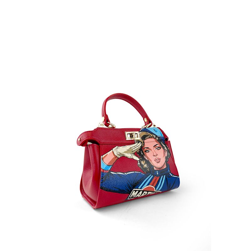 Agnes Small Hand-Painted Leather Top Handle Bag – Martini Girl | Maison ...