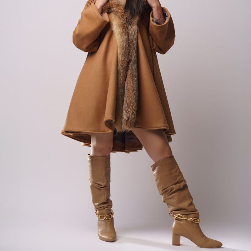 Alpha Knee High Slouch Boot- Neutrals | TinaMaria | Wolf & Badger