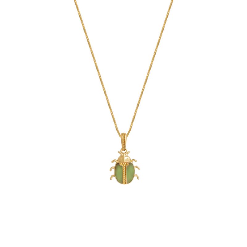 Ancient Keeper Jade Scarab Necklace | Karma and Luck | Wolf & Badger