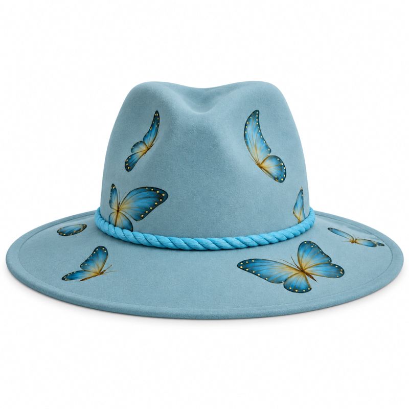 Aspen Hat Butterflies Blue | SORENA | Wolf & Badger