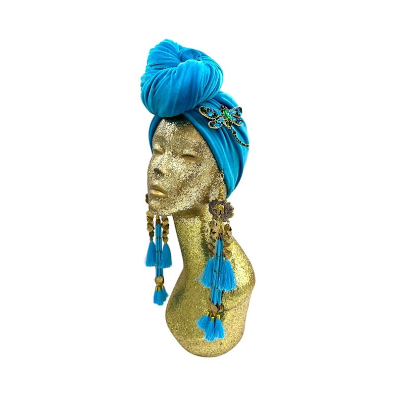 Azure Dragon Fly Dream Turban | Julia Clancey | Wolf & Badger