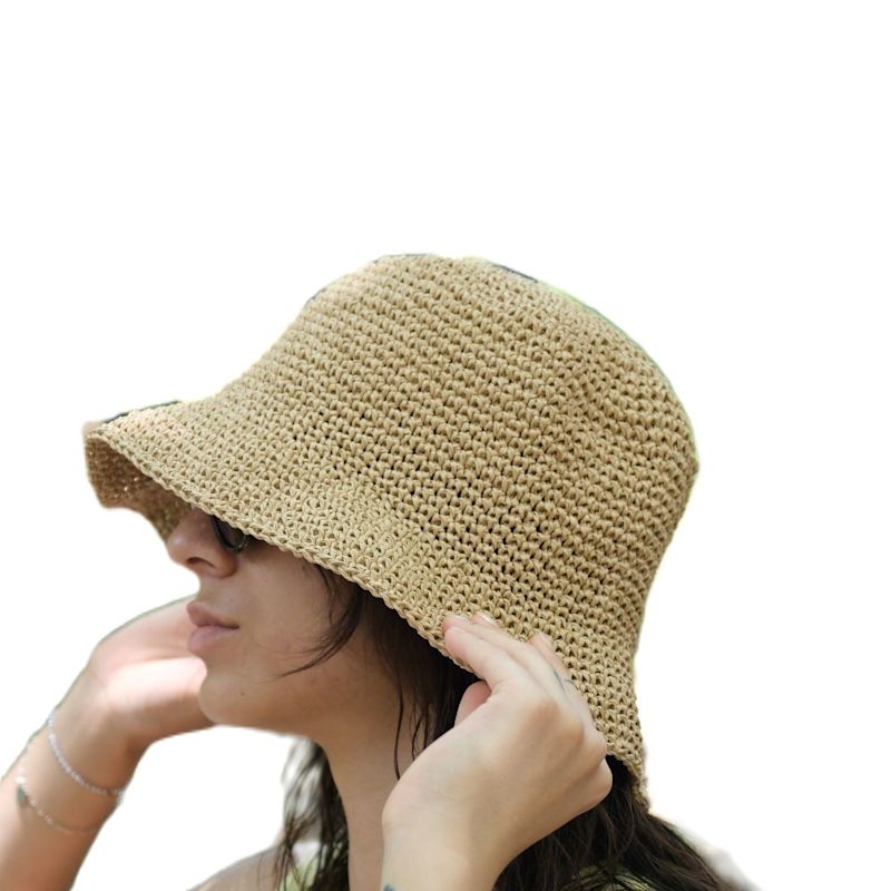 Beige Raffia Hat | Springmoonatelier | Wolf & Badger