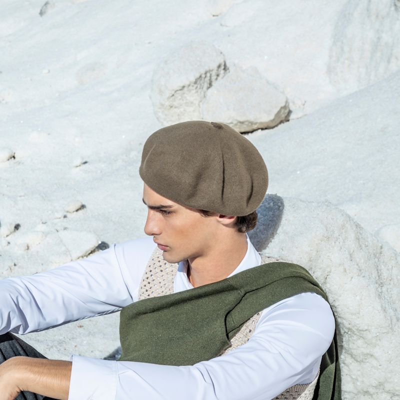 Brown Basque Wool Felt Cap | Doria 1905 | Wolf & Badger