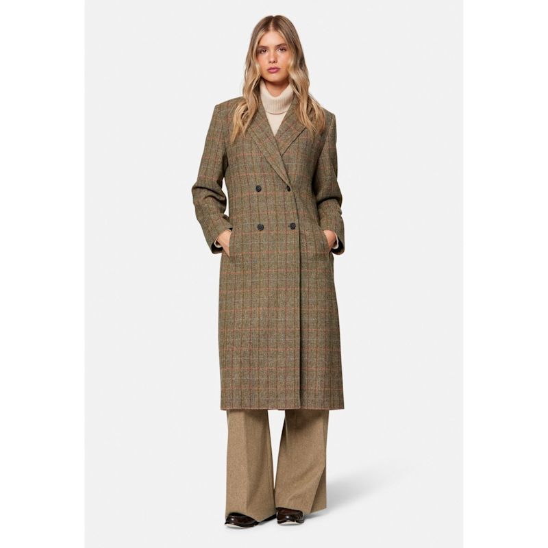 Beryl Herringbone Tweed Coat | Helen McAlinden | Wolf & Badger