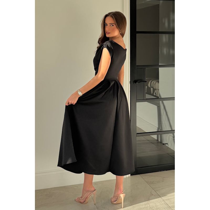 low cut off shoulder dress Runa Off Shoulder Mini Dress With Waist Tie - White
