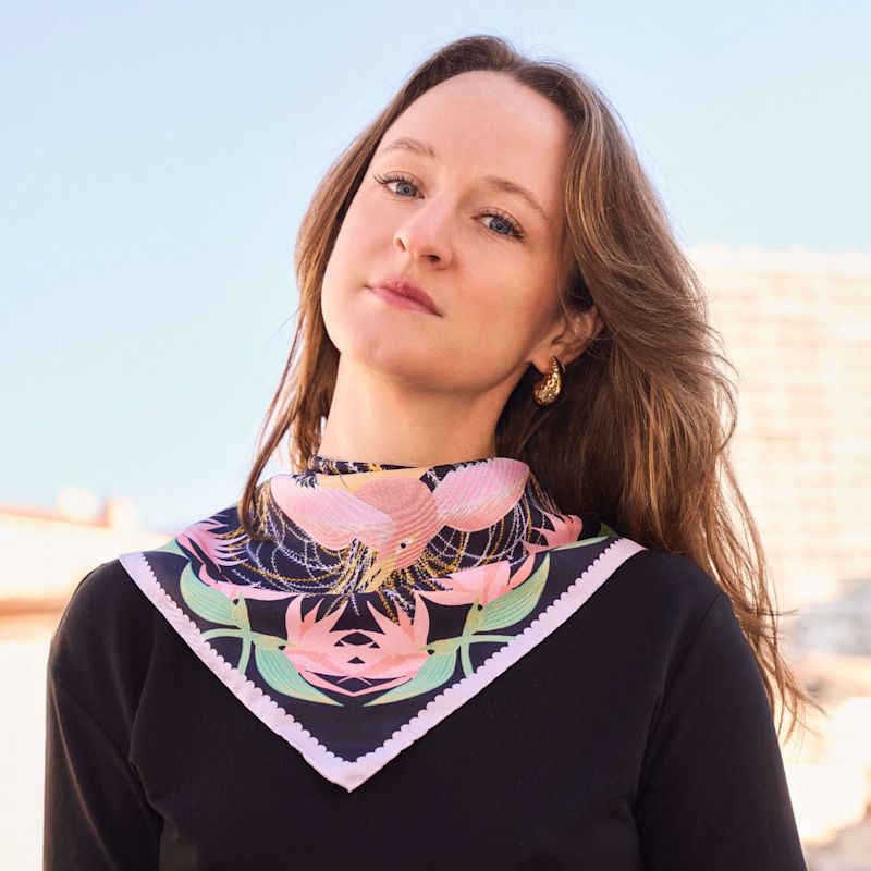Birds Of Paradise Pastel - The Silk Medium Scarf Design In France ...