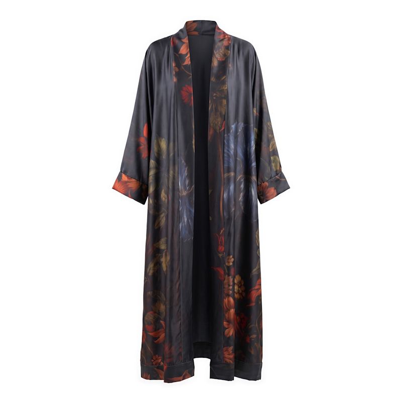 Black Art Satin Abaya Kaftan | Janara Jones | Wolf & Badger