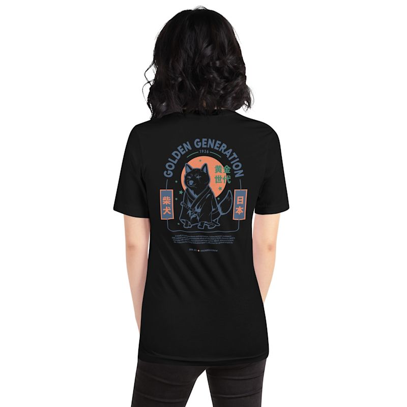 Black Five Shiba Inu Japan Era Organic Cotton T-Shirt - Women | ANCHOR ...