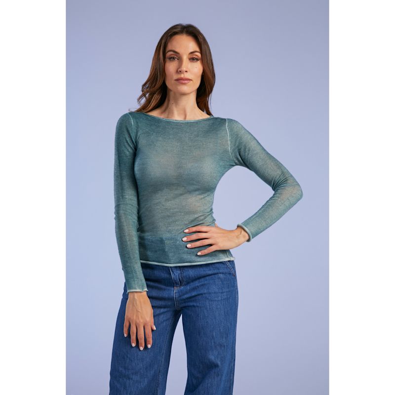 Boat Neck Under Jacket Sweater Ananas Sorbet | Vanilla&Chocolate | Wolf ...