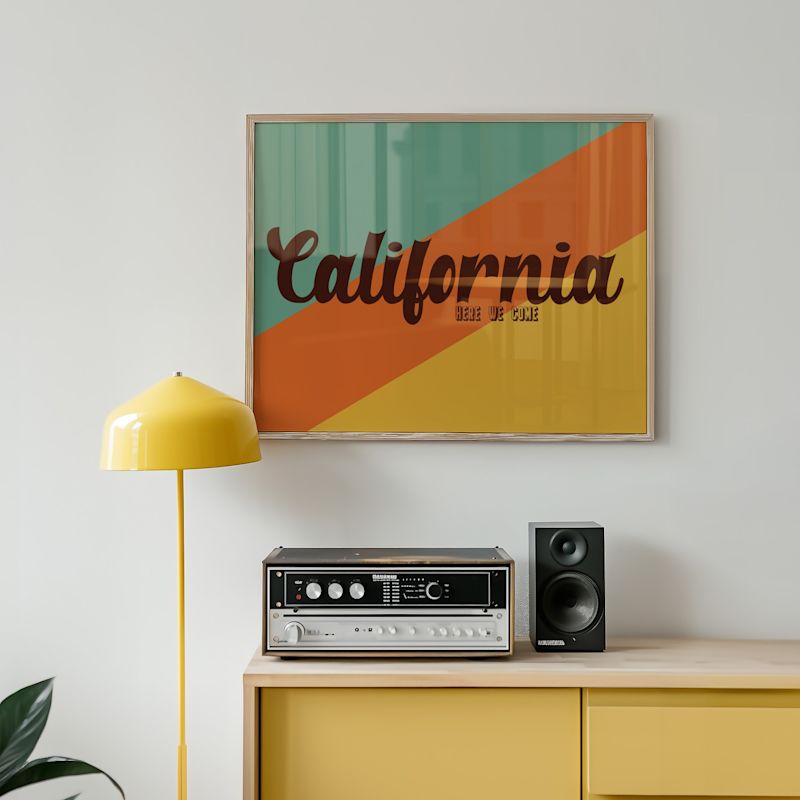 California 1970S Retro Music GicléE Art Print | Fanclub | Wolf & Badger
