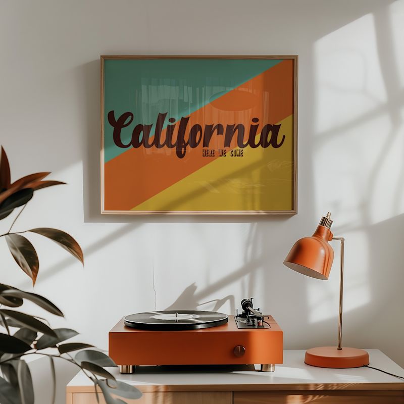 California 1970S Retro Music GicléE Art Print | Fanclub | Wolf & Badger