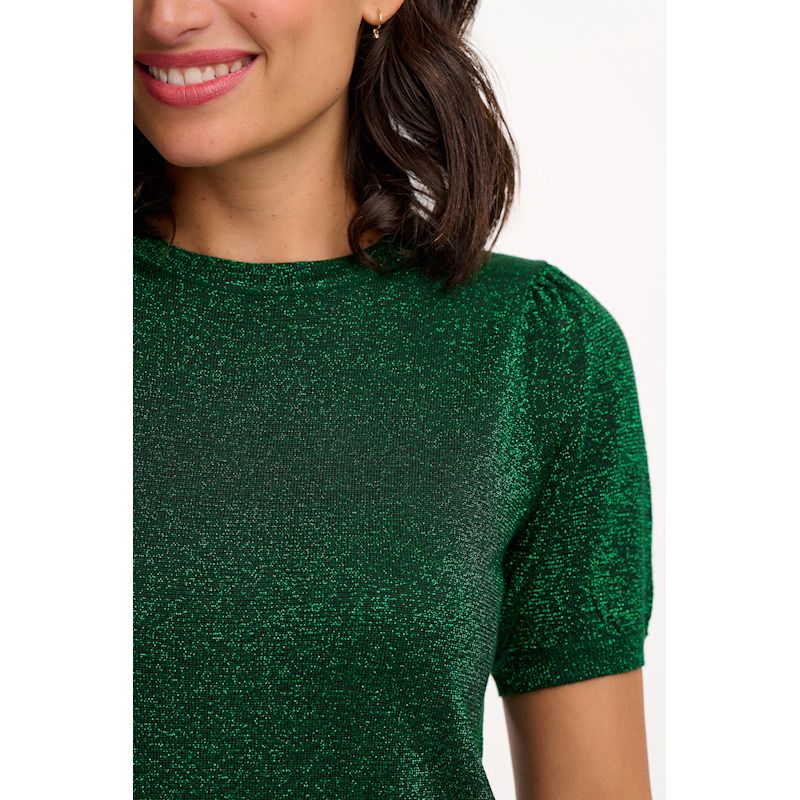 Calypso Sparkly Knitted Top Green | Sugarhill Brighton | Wolf & Badger