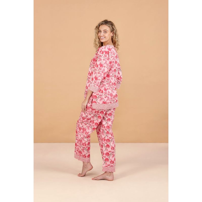 Cherry Blossom Women's Floral Cotton Pyjamas | inara | Wolf & Badger