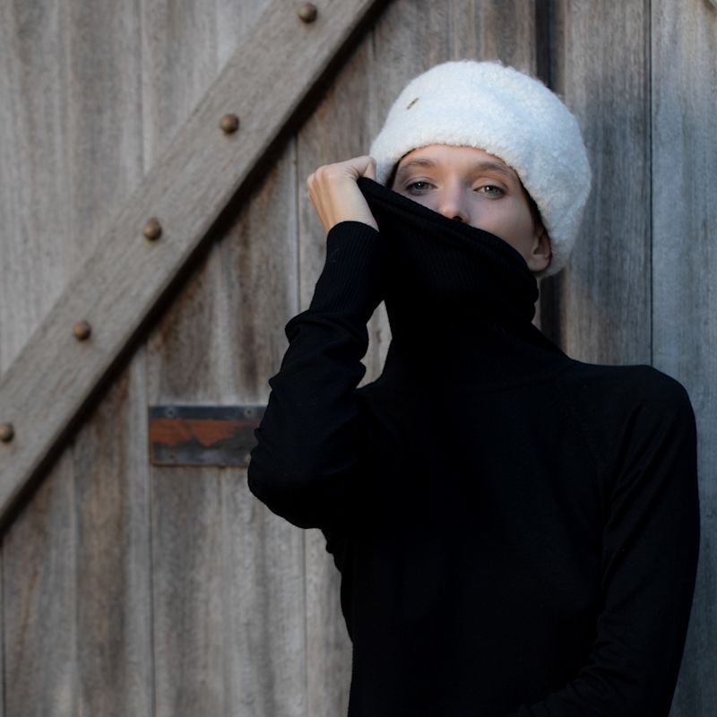 Cream Marshmallow - White Calpac Hat | SIBI Hats | Wolf & Badger