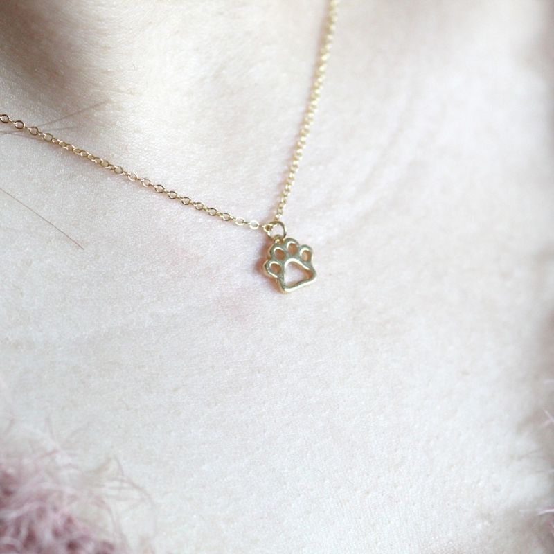 Necklace Gold Paws of Love