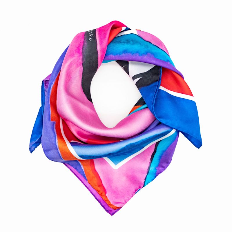 Dancing Colors - Midi Silk Scarf | Lamberty Munich x Katchmagic London ...