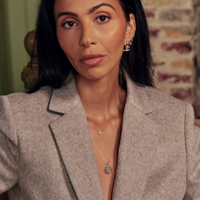 Diamond Paisley Teardrop Necklace 9K Gold | Zohreh | Wolf & Badger