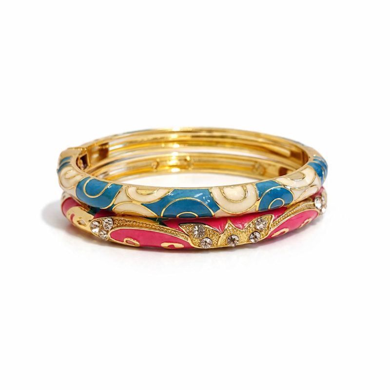 Elegant Enamel Bangle With Intricate Details | Nuvv Collection | Wolf ...