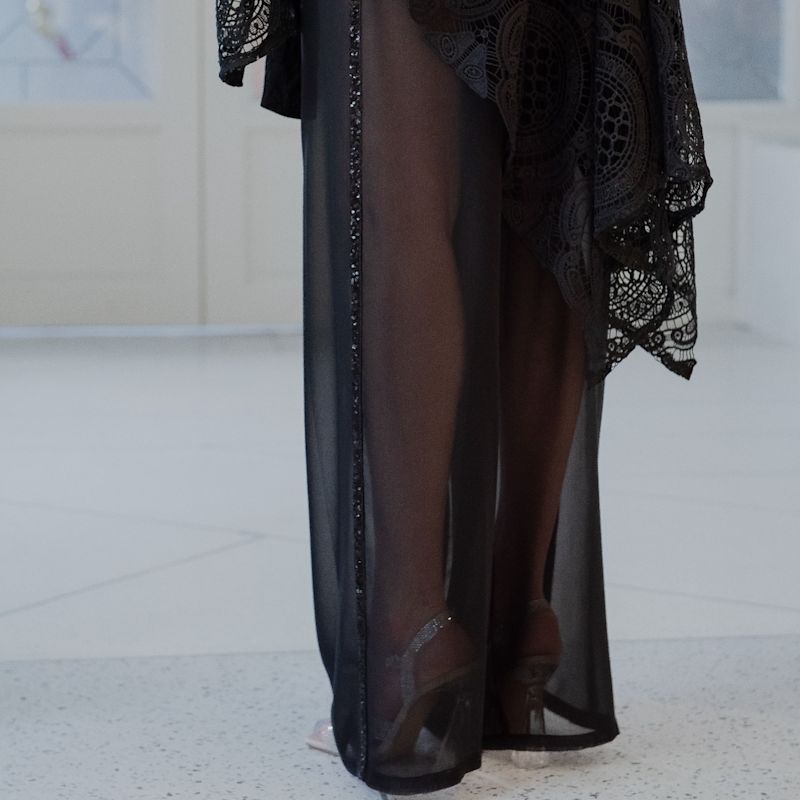 Elegant Semi-Transparent Voile Pants With Sequined Details | concept A ...
