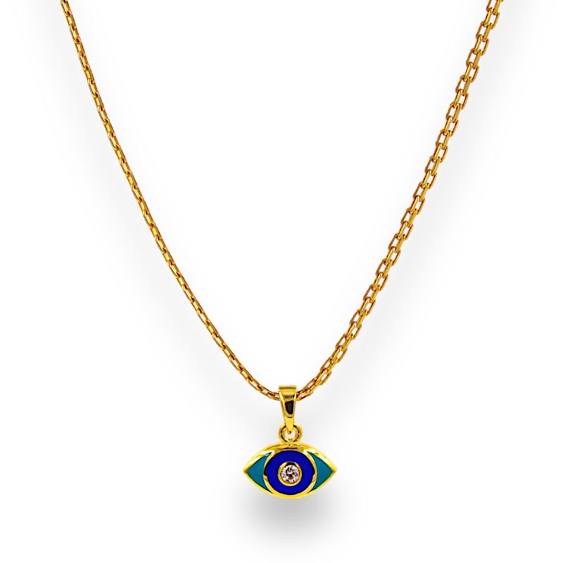 Gold Filled Necklace - Enamel Eye main image 1