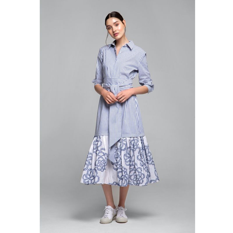 The Santorini Button-Front Shirt Dress