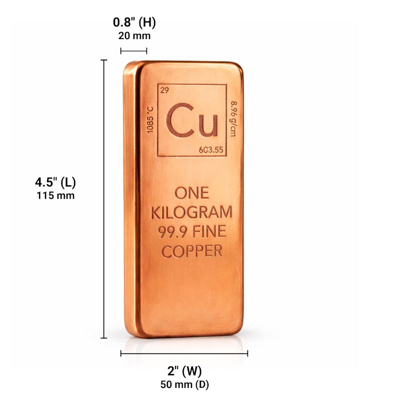 Five Kilogram Hand-Cast Solid Copper Decorative Ingot Sculptural Object ...