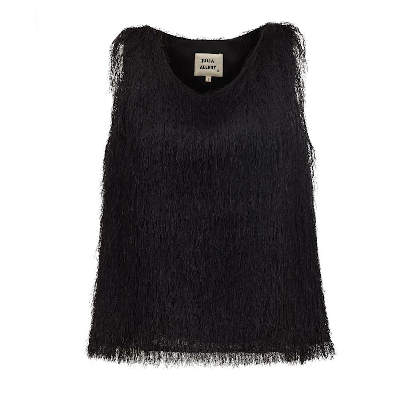 Fringe Sleeveless Top – Black | Julia Allert | Wolf & Badger