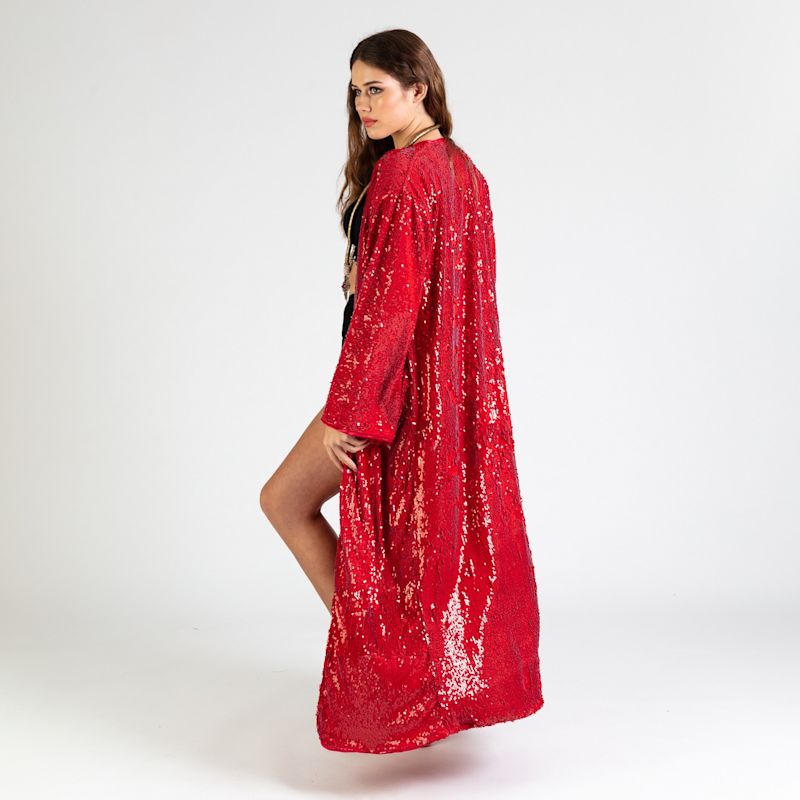 Scarlett - Ruby Red Sequin Robe | Harlow Loves Daisy | Wolf & Badger