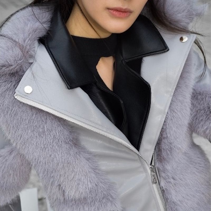 Grizzly Golden Galaxy Faux Fur Coat