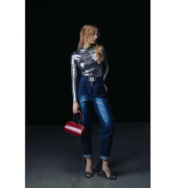 Tim & Simonsen Las Vegas Glitter Blouse LS - Silver