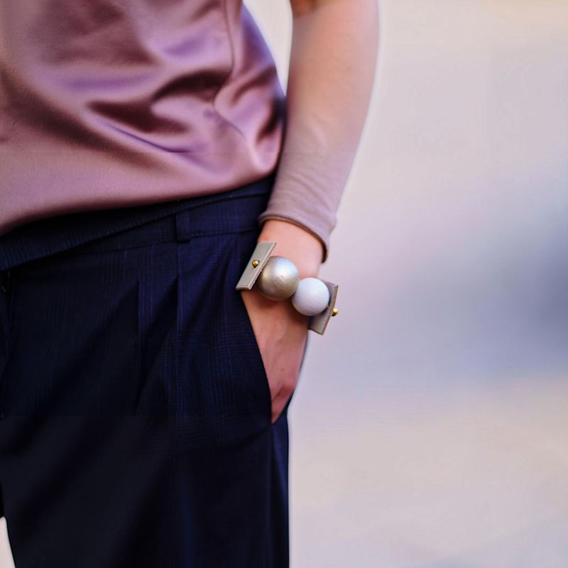 Blue&White Duo Sphere Bracelet | Svetlana Vukov | Wolf & Badger