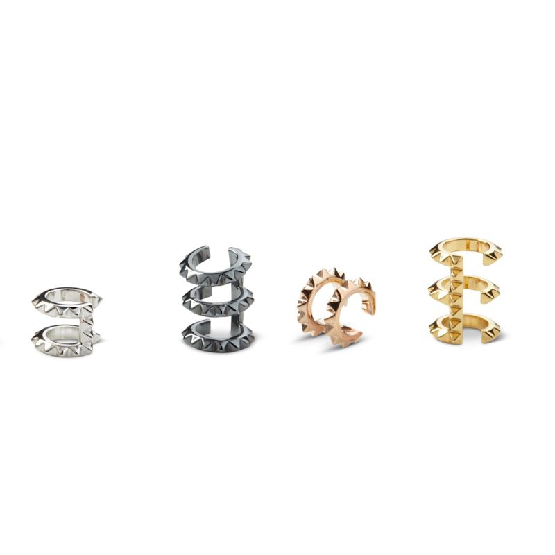 Croc Triple Ear Cuff Yellow Gold | Kasun | Wolf & Badger