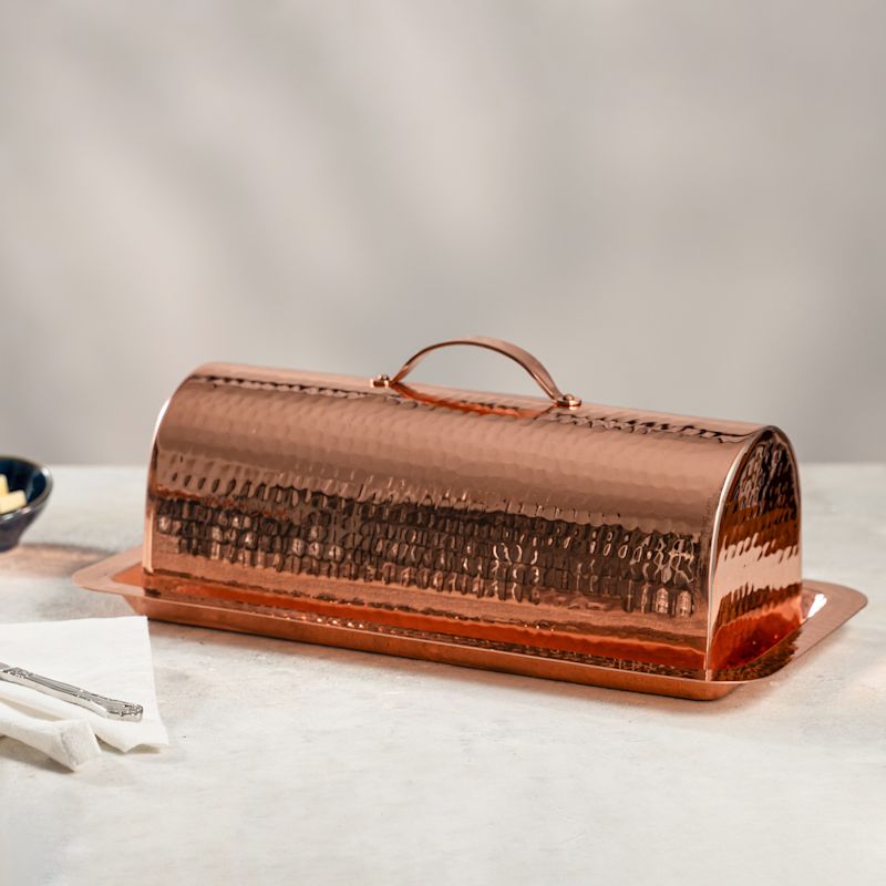 Handmade Copper Bread Box With Lid | ANATOLIACRAFT | Wolf & Badger