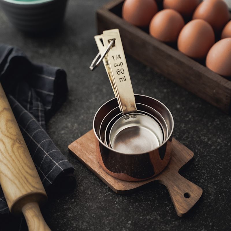 Copper Measuring Cups Set Of Four | ANATOLIACRAFT | Wolf & Badger