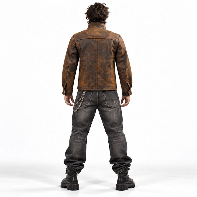 Heritage Luxe Textured Leather Jacket | ZastaStudio | Wolf & Badger
