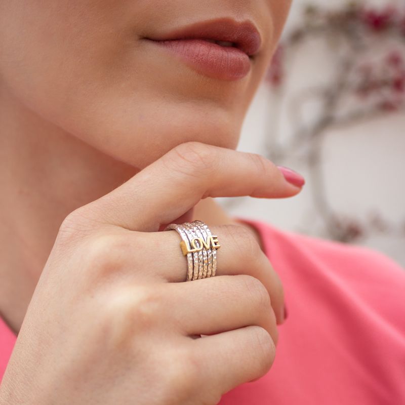 Love In A Spin Silver Spinning Stacking Ring | Charlotte's Web ...