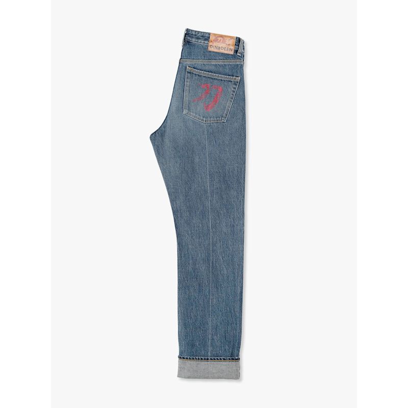 Regular Fit Denim Selvedge Washed Red Jeans Katana Collection | Din ...
