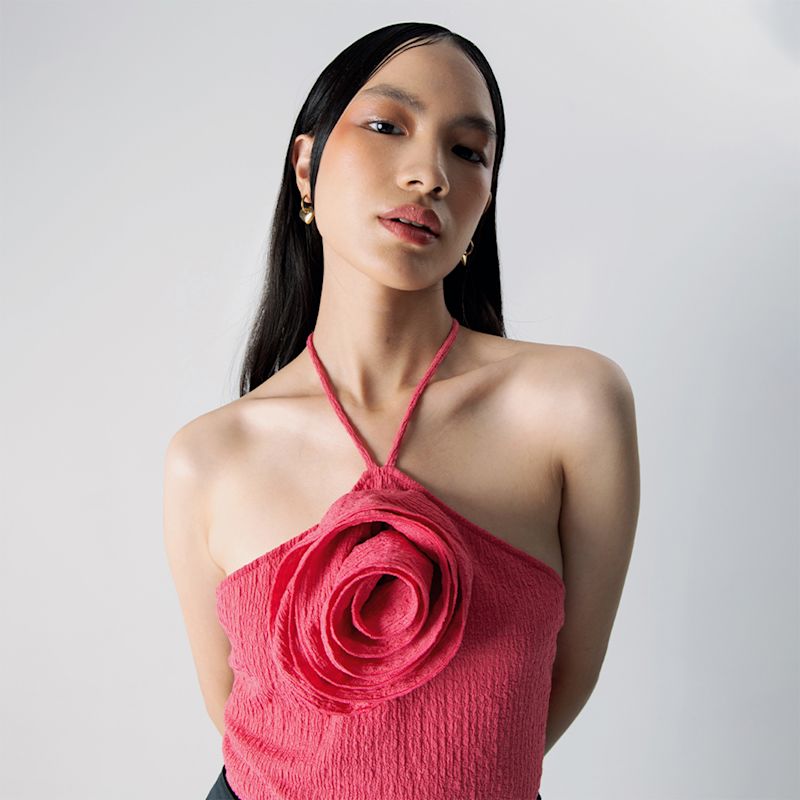 Jen Pink Flower Bodysuit | ATS THE LABEL | Wolf & Badger