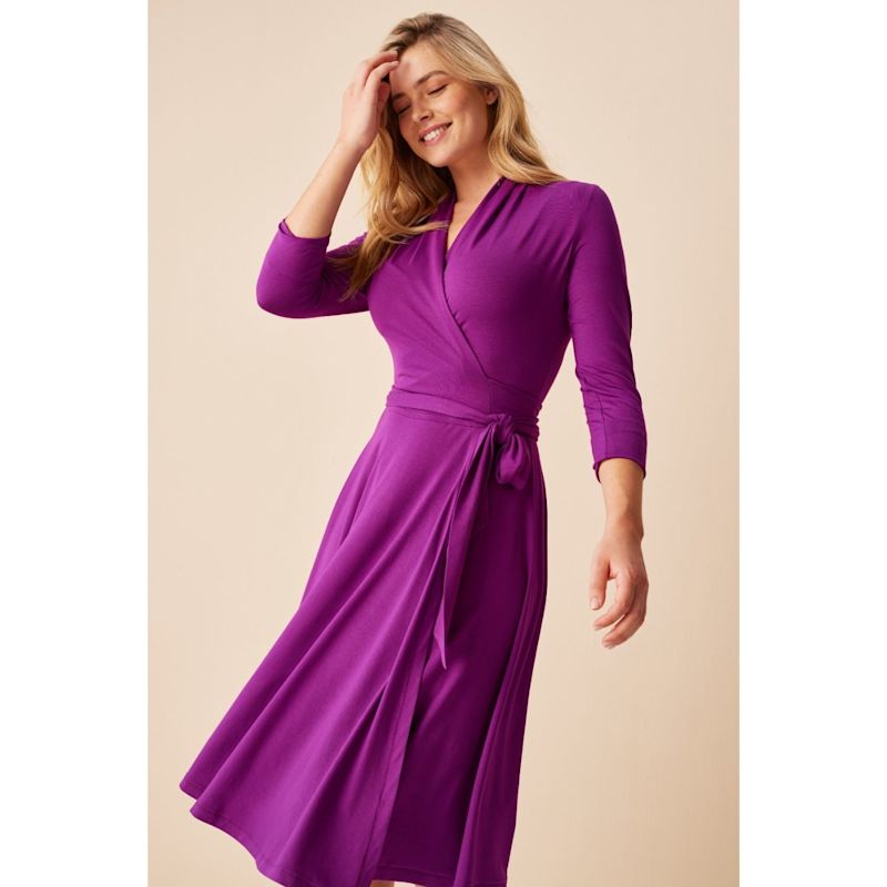 Jersey Wrap Dress Hot-Pink by Marianna Dri