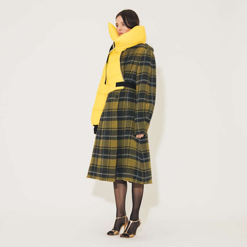 Kensington Coat With Overlapped Down Jacket | Sveta Milano | Wolf & Badger