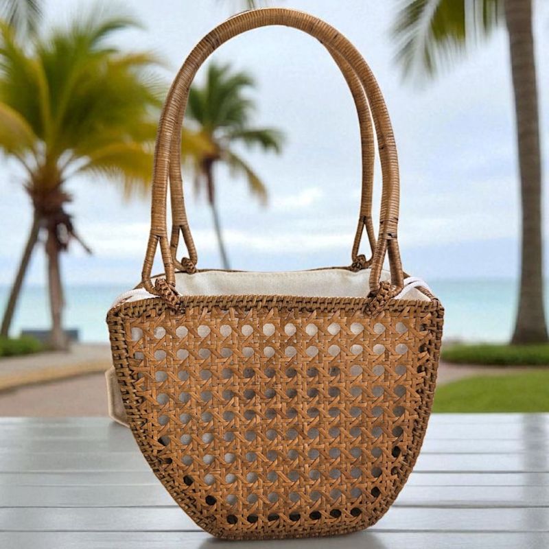 Lana Mini Rattan Bucket | OhSun | Wolf & Badger