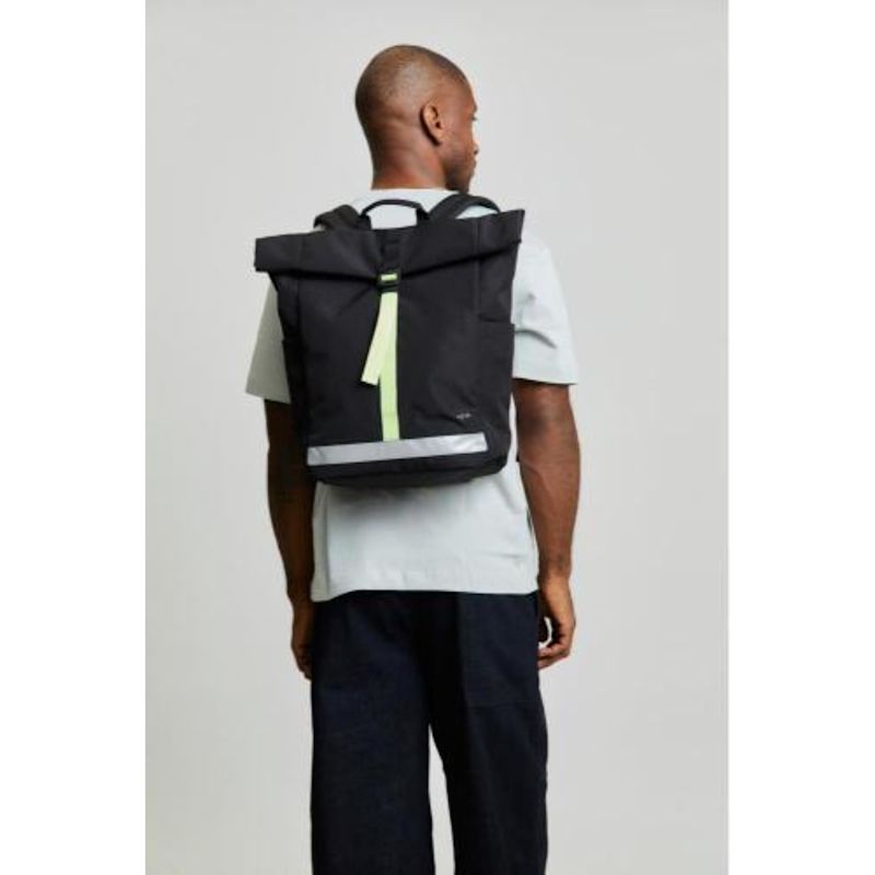Lars Roll Top Backpack Black Lime Vandra | Lefrik | Wolf & Badger