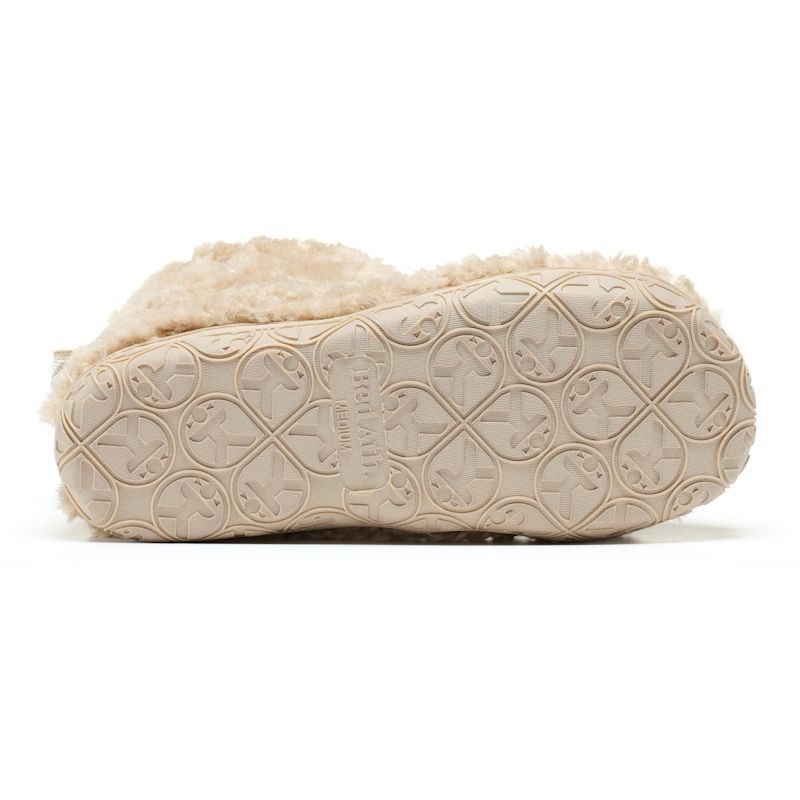 Lauren - Luxury Borg Fleece Short Slipper Boot - Biscuit | Bedroom ...