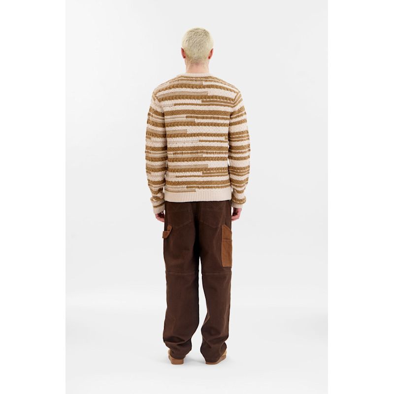 Leo Lambswool Jumper - Sand & Chestnut | KOMODO | Wolf & Badger