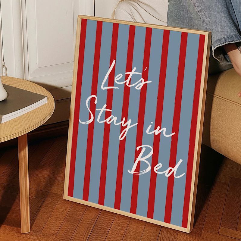 Let's Stay In Bed Exclusive Striped Retro Art Print | Fanclub | Wolf ...