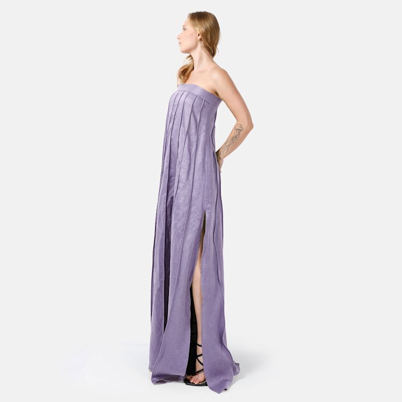 Heather Laine Purple Linen Maxi Dress main image 1