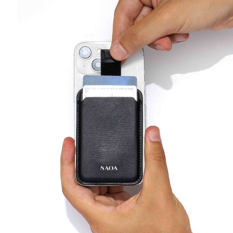 Bundle Mag-Safe Wallet & Cross Body Phone Strap Black | NAOA | Wolf ...