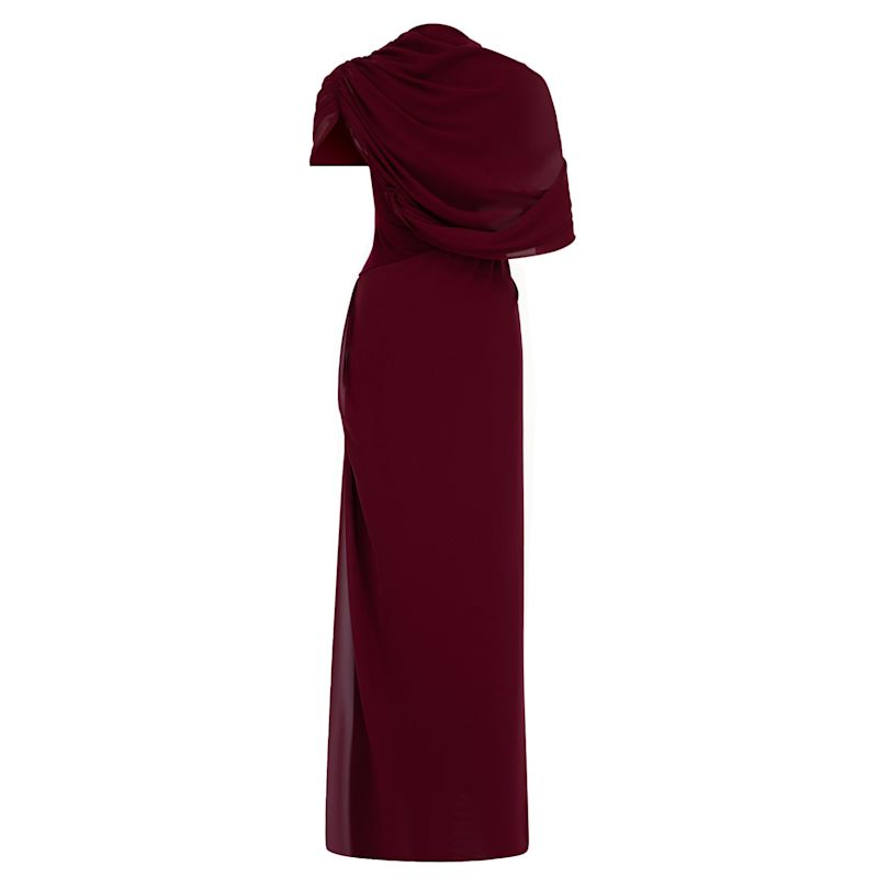Maxi Rouge Dress-Burgundy | Herfetch | Wolf & Badger