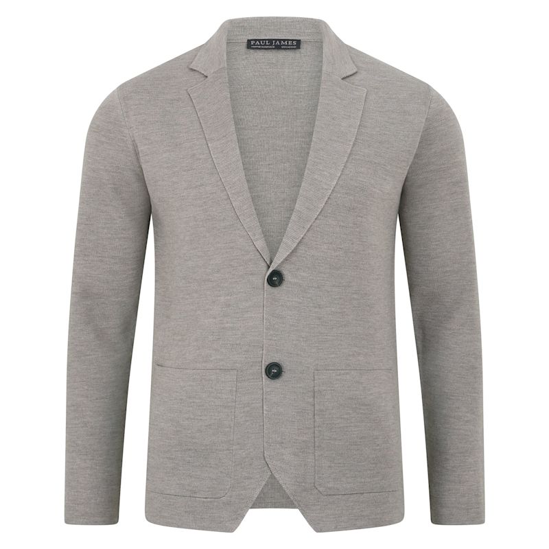 Forza Knitted 100 Merino Blazer Black